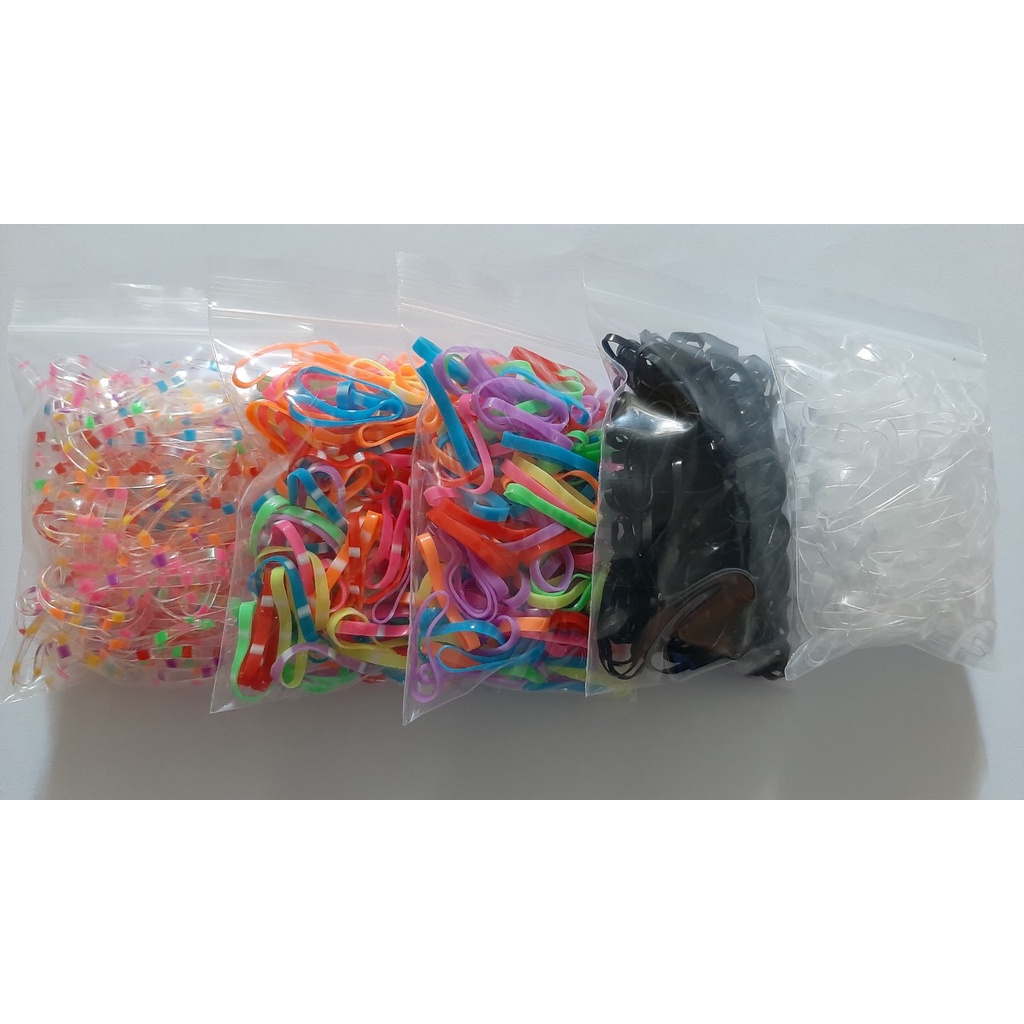 1 Túi Zip Cột Tóc Cao Su Co Giãn Size Trung