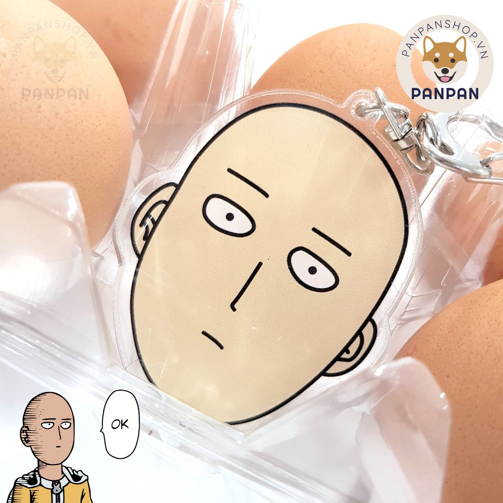 Móc khóa Anime Saitama Mặt Thường / One Punch Man (6cm)