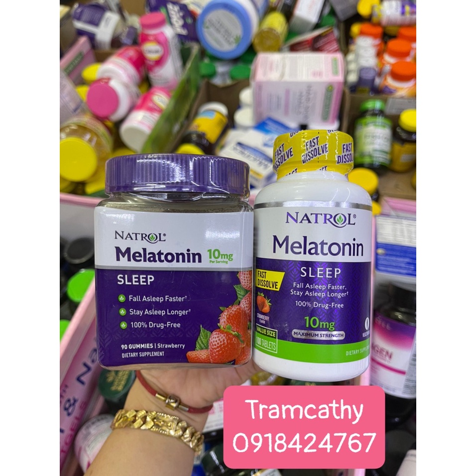 Kẹo ngủ ngon Natrol Melatonin 10mg