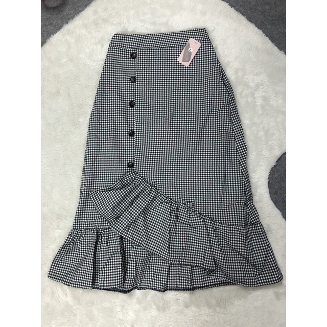 [ Hỗ trợ 10k đơn 20k ] Chân váy đuôi cá nút phá cách - cherrystore1996 | BigBuy360 - bigbuy360.vn