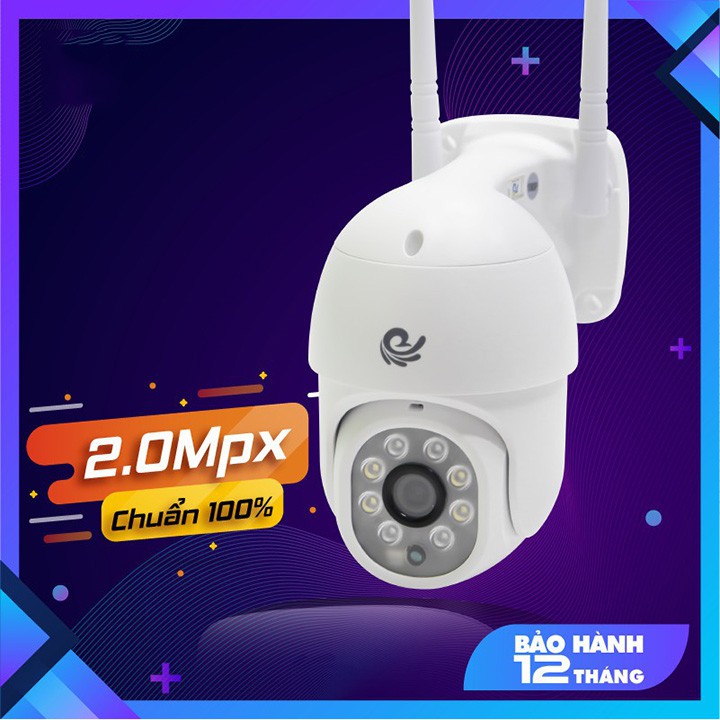 Camera WIFI Ngoài trời FULL HD 1080P PTZ - có màu ban đêm, XOAY 360 độ - Hàng chính hãng | BigBuy360 - bigbuy360.vn