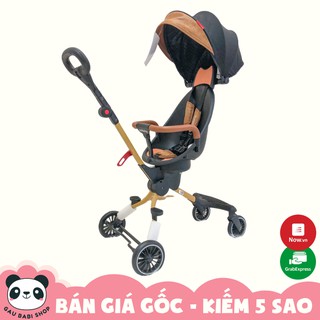 FREE SHIP Xe đẩy gấp gọn 2 chiều có mái che Baobaohao V5B màu Nâu