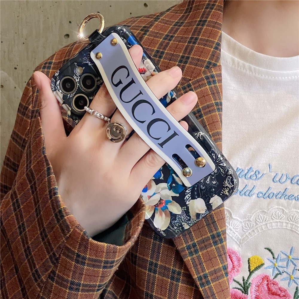 Ốp Điện Thoại In Logo Thời Trang Kèm Dây Đeo Cho IPhone x xs Max xr 14 Pro Max 14 Plus 13 Pro Max 12 11 Pro Max