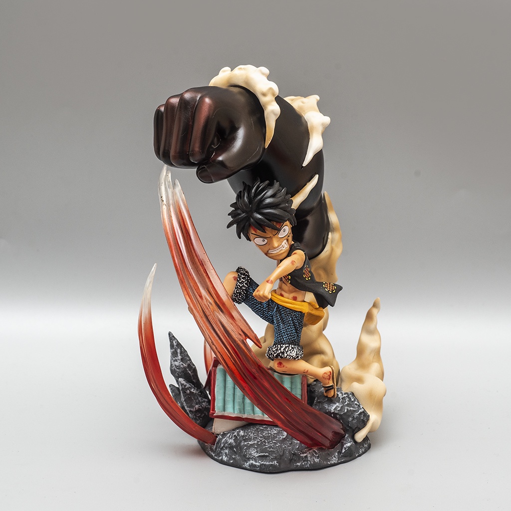 Mô hình One Piece Luffy Gear 3 cao 23cm LF09 - Mô hình trang trí One Piece Luffy Mũ Rơm Haki Shop