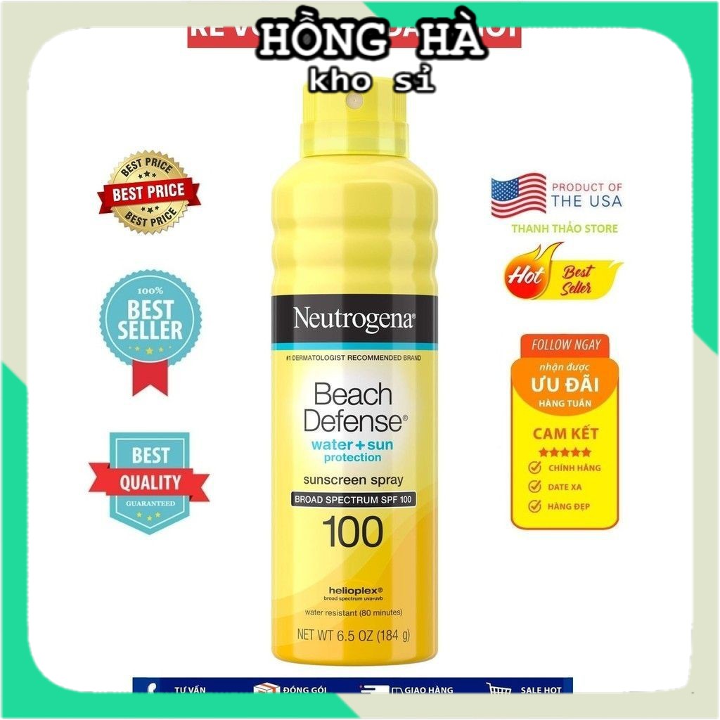 [XẢ KHO] Xịt chống nắng Neutrogena Beach Defense SPF 70 - Kho sỉ Hồng Hà