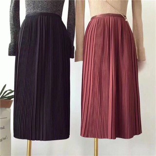 FREE SHIP- Chân váy xếp li dáng dài L1 hàng nhập