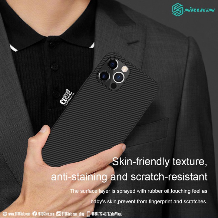 ỐP LƯNG IPHONE 12 PRO MAX NILLKIN SYNTHETIC FIBER CHÍNH HÃNG