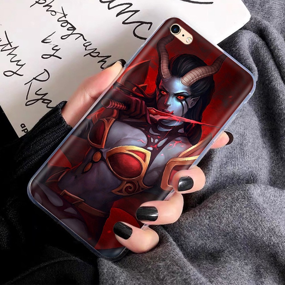 Ốp điện thoại dẻo trong suốt họa tiết 95GT Dota 2 Shadow Fiend cho iPhone 12 Mini 11 Pro XS Max X XR