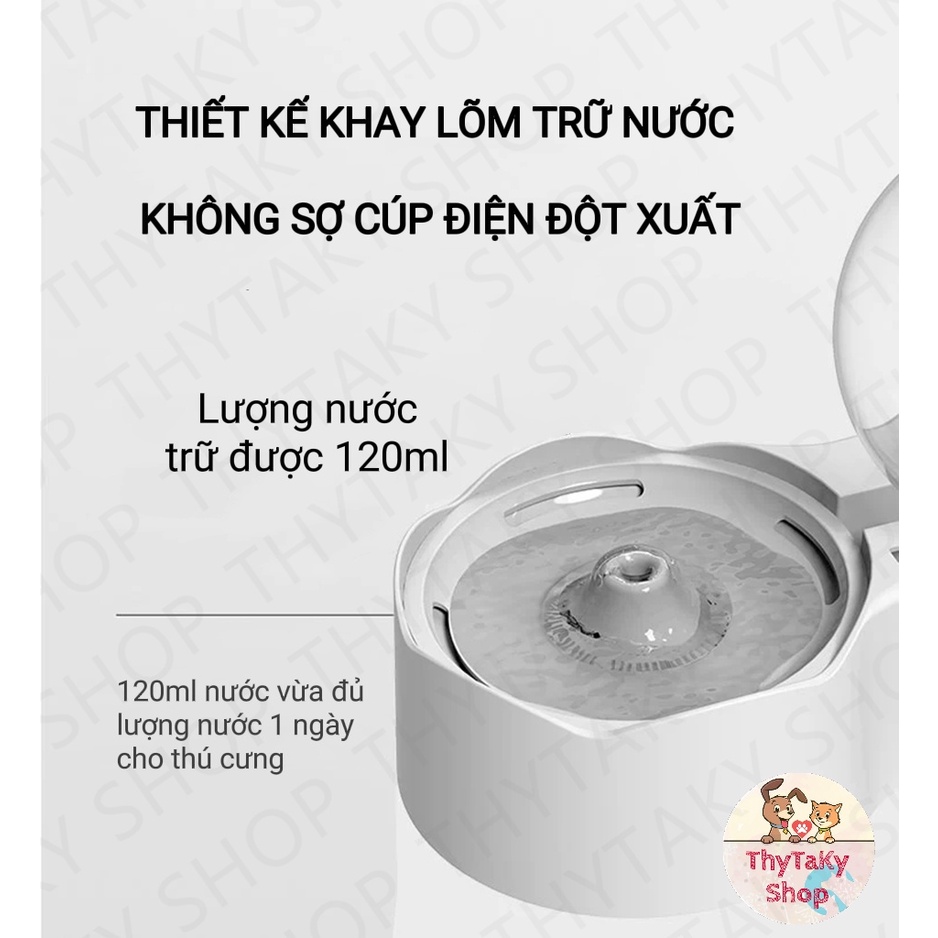 Máy uống nước tự động máy lọc nước đài phun nước cho chó mèo thú cưng đa năng