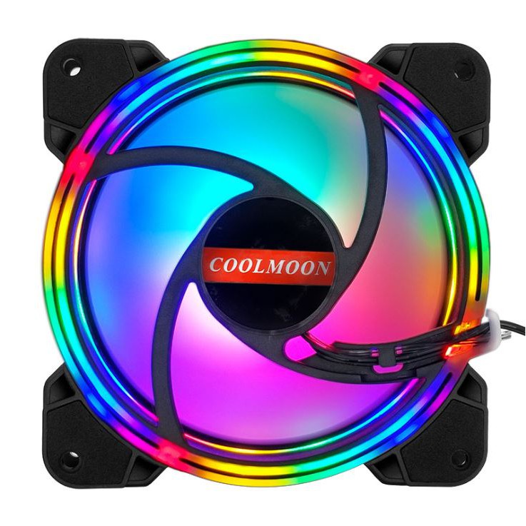 Quạt Tản Nhiệt Máy Tính, Fan Case Coolmoon M1 Led RGB - Không Cần Hub