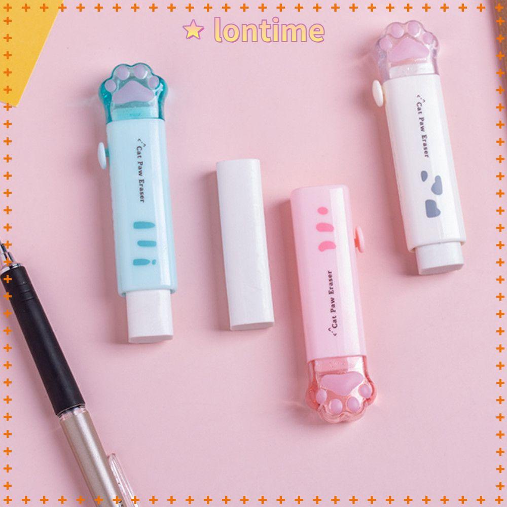 Dụng cụ gôm tẩy thiết kế dấu chân mèo đáng yêu giao màu ngẫu nhiên tiện lợi