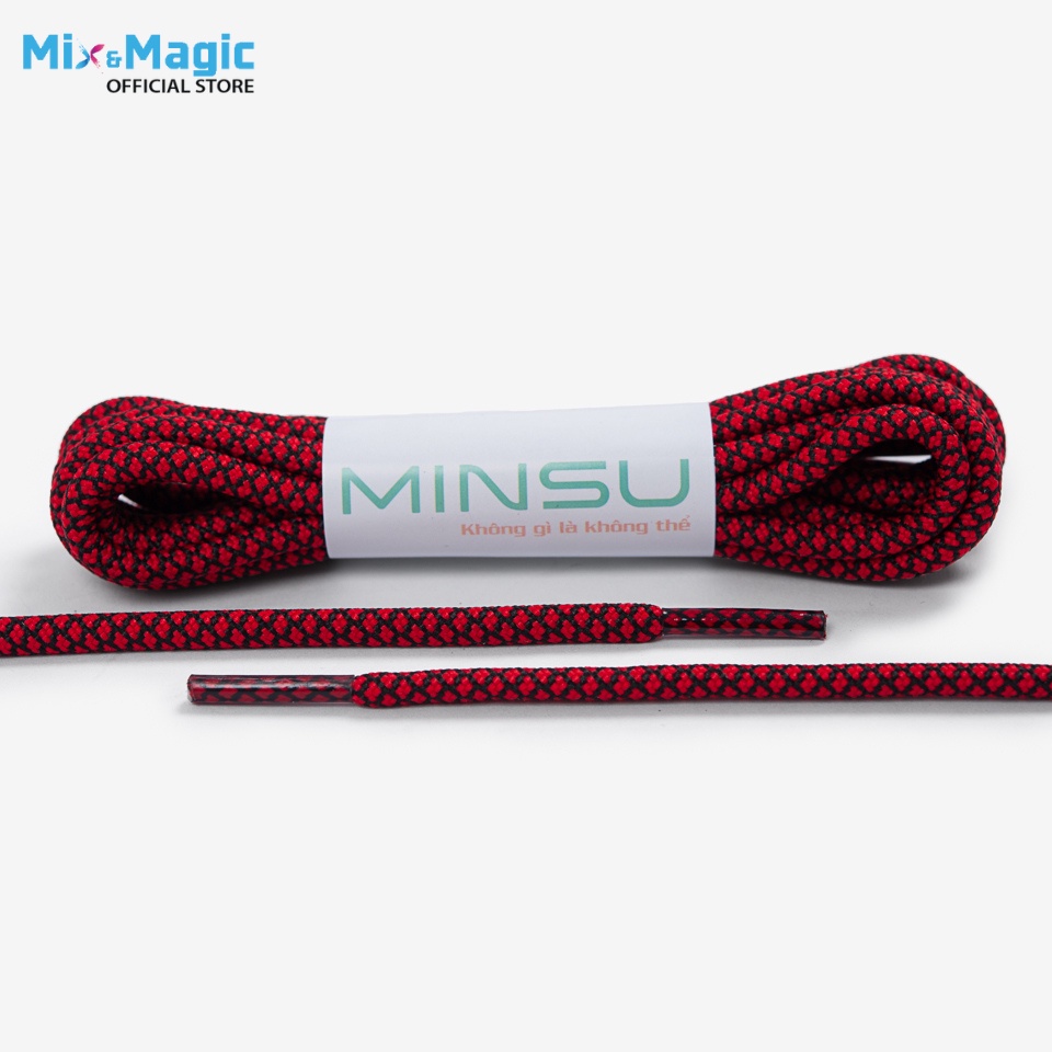 [TOROPOW] Dây Giày Thể Thao Sneaker Bản Tròn Rằn Ri 3 Sọc MINSU Chính Hãng M0801 Shoelaces 120cm