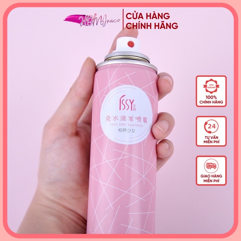 Dầu gội đầu xịt khô ISSY nội địa Trung (đủ mùi sang trọng, tinh khiết, dịu nhẹ thơm lâu)