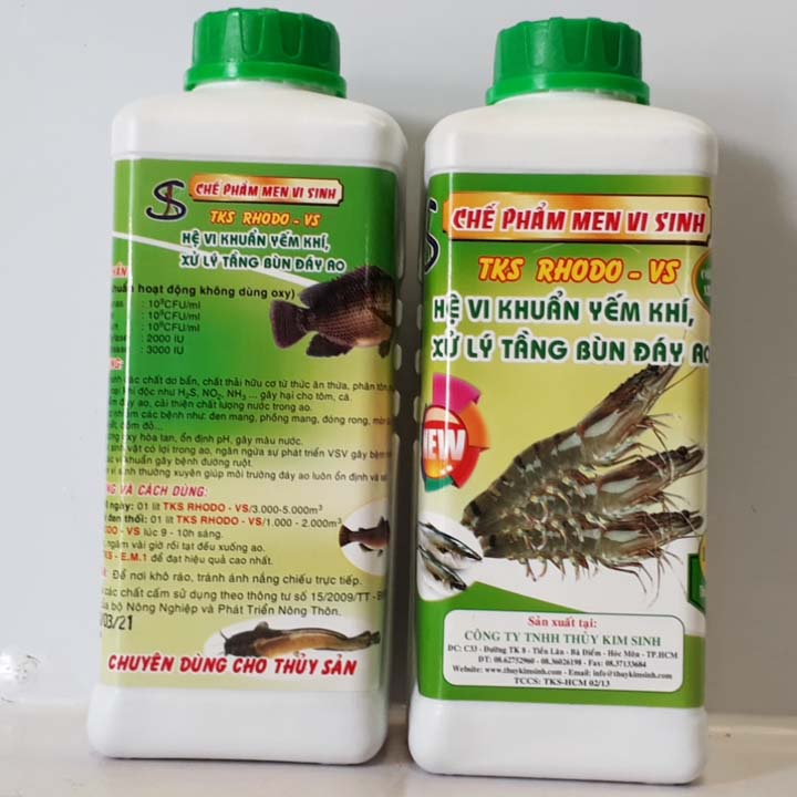Men Vi Sinh RHODO - SẠCH ĐÁY: Khử Mùi Hôi Đáy Ao, Làm Trong Nước  - Chai 1 Lít