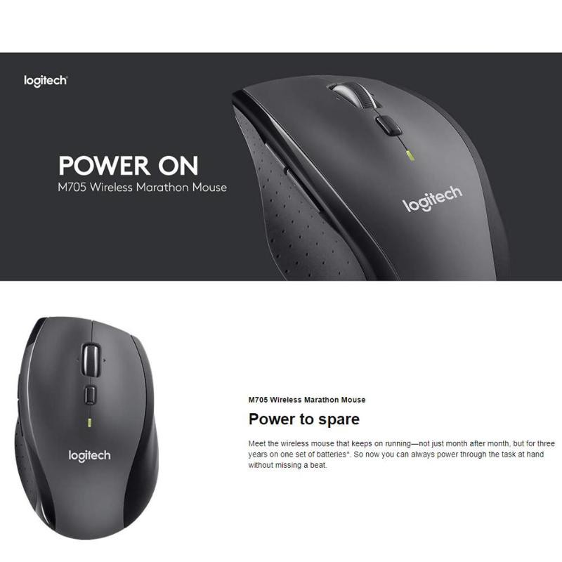 Logitech M705 wireless mouse laser mouse with 2.4GHz wireless laser 1000 dpi for PC / Laptop Windows