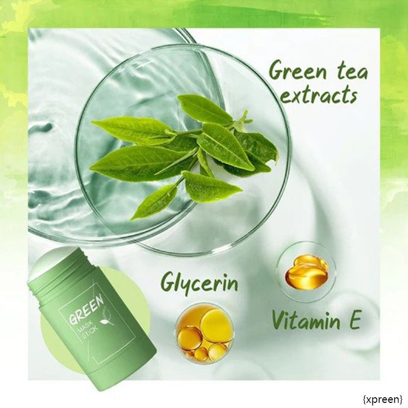 Mặt nạ thanh lăn💕𝑭𝒓𝒆𝒆𝒔𝒉𝒊𝒑💕 Mask bùn trà xanh lột mụn đầu đen thu nhỏ lỗ chân lông kiềm dầu đánh bay mụn hiệu quả
