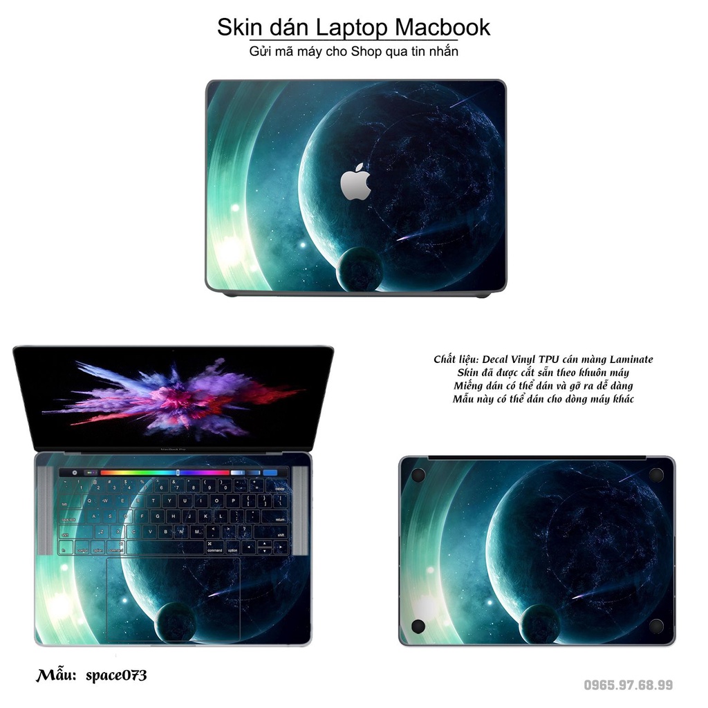 Skin dán Macbook mẫu không gian (đã cắt sẵn, inbox mã máy cho shop)