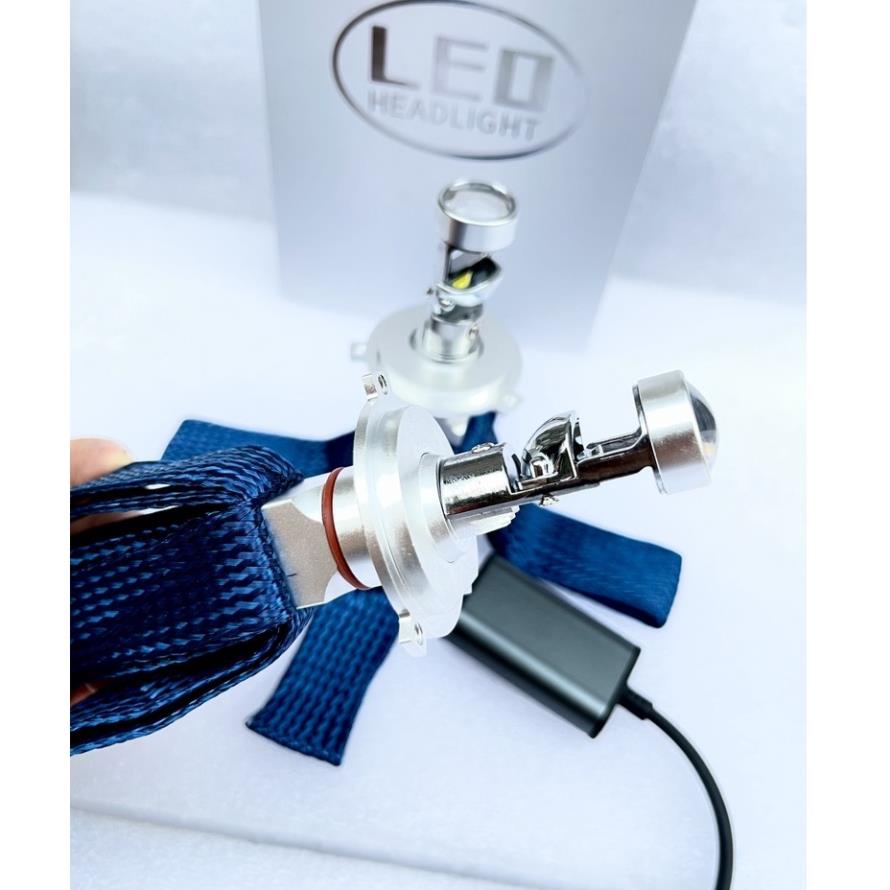 Đèn led bi cầu mini M8 TÍ HON Dây Tản Nhiệt chân drean, H7, H4