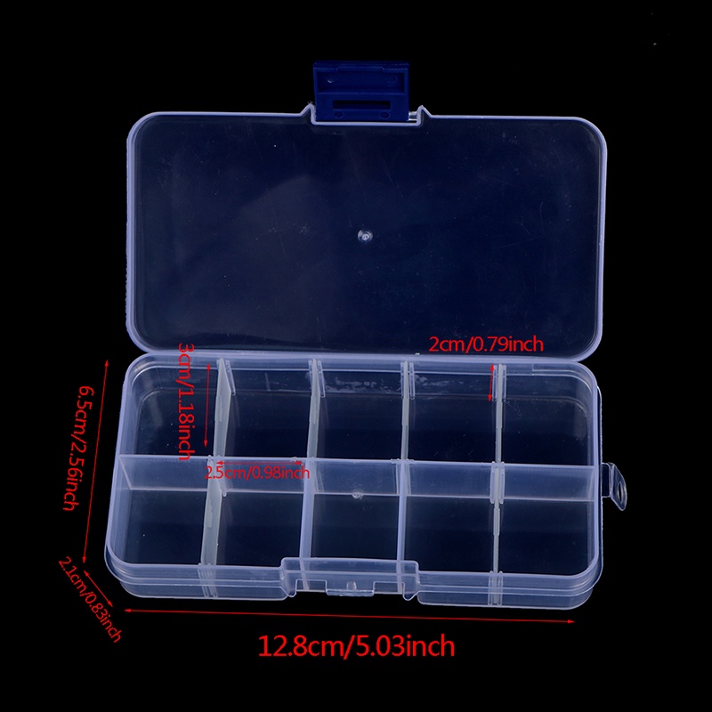Hộp Nhựa Trong Suốt Với 10 Ngăn Đựng Trang Sức Tiện Lợi