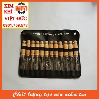 Bộ đục gỗ 12 cái,bộ đục trạm khắc trổ.