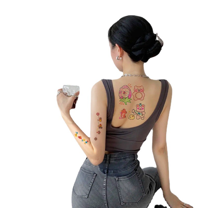 Miếng Dán Hình Xăm Hoạt Hình Dùng Một Lần