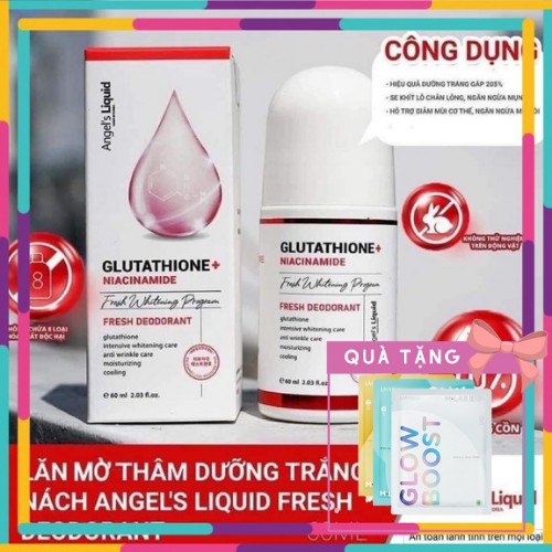 Lăn Khử Mùi , Lăn Nách Khử Mùi Glutathione Fresh Up Whitening Angel’s Liquid 60ml [ Chính - Hãng ]