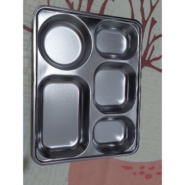 Khay inox 304 đựng cơm cho bé