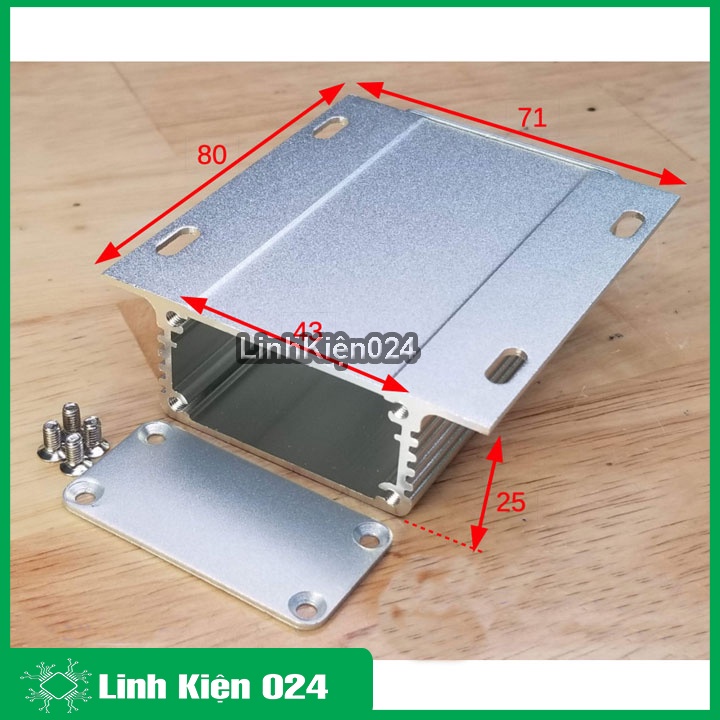Hộp Nhôm Định Hình 25x71x80mm Hộp Đựng Mạch