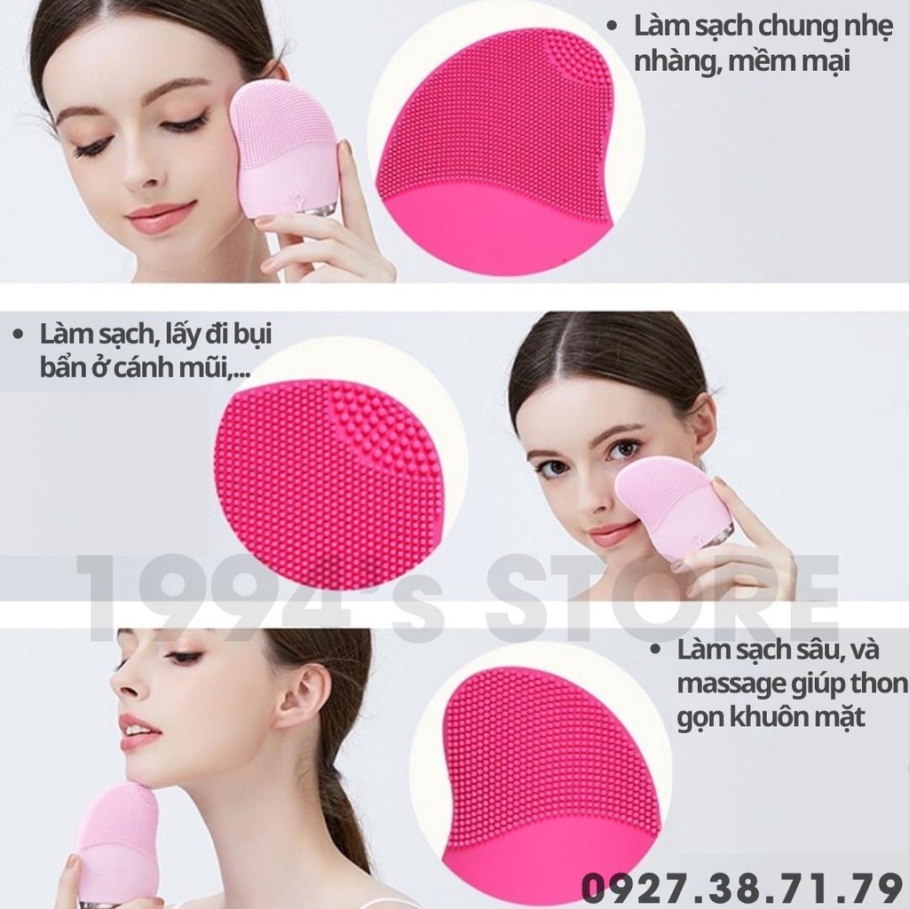 (CÓ SẴN) Máy Rửa Mặt Sóng Âm Nanjiren Hàng Cao Cấp Nội Địa Trung Quốc (15 chế độ rung massage bằng sóng âm)