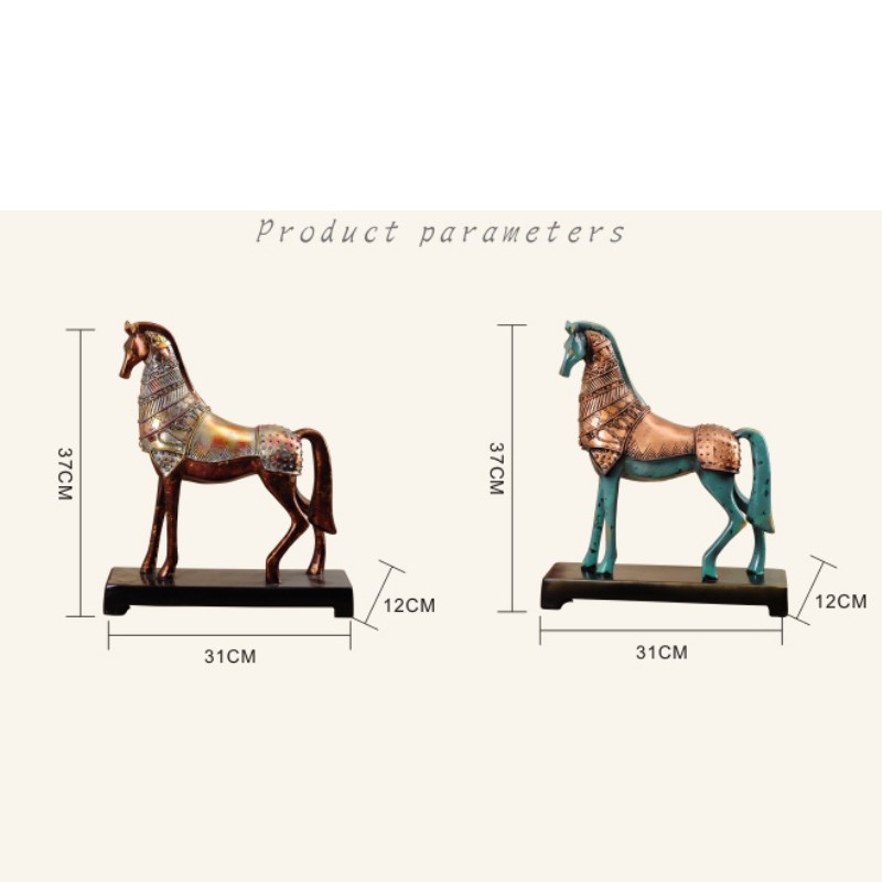 [Hàng cao cấp] Tượng ngựa phong thủy may mắn - Tượng ngựa để bàn, ngựa decor đẹp và quà tặng Đồ thủ công sáng tạo đồng