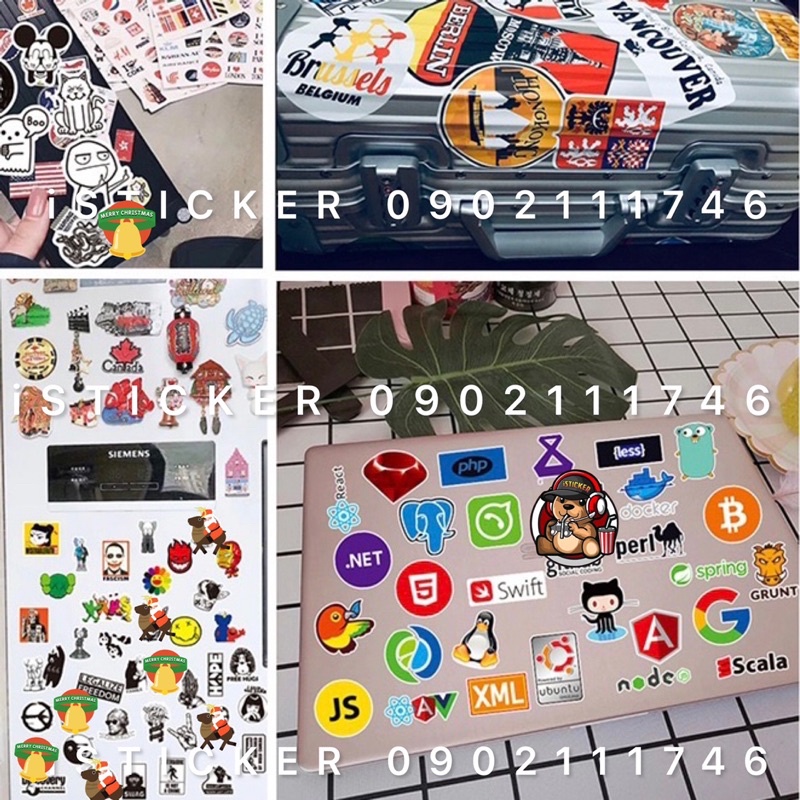 Sticker hình dán GAU dễ thương chống thấm nước dán mũ nón bảo hiểm, điện thoại, laptop