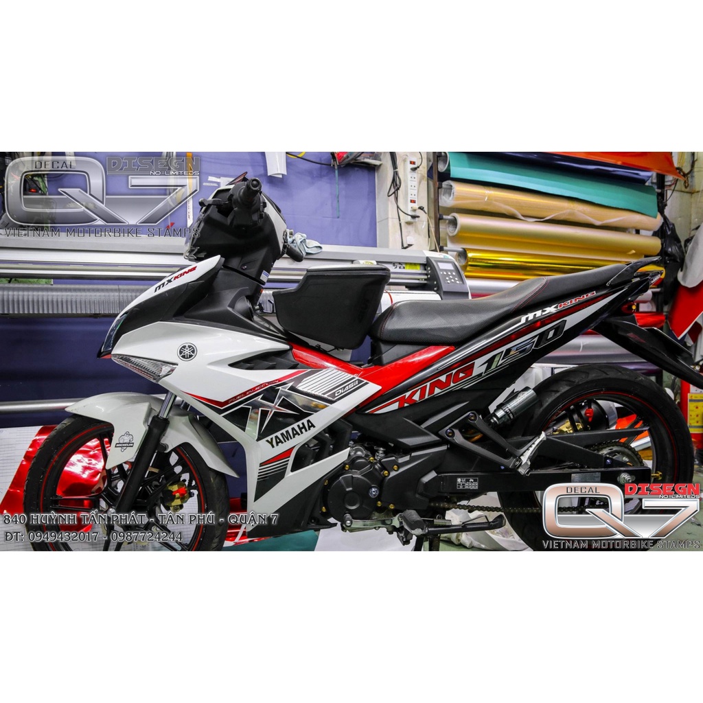Tem Rời EXCITER 150 MX TRẮNG ĐỎ ĐEN