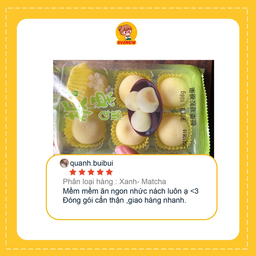 Bánh Mochi tươi 🍣 Avanow 🍣 3 vị gói 108g