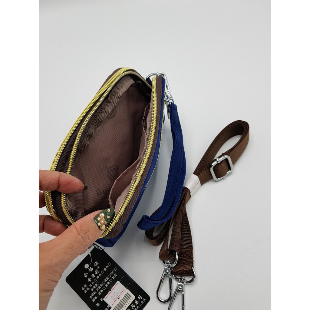 Túi đeo chéo nữ vải dù khổ ngang size 17,5 nhiều màu hàng chuẩn DC021411
