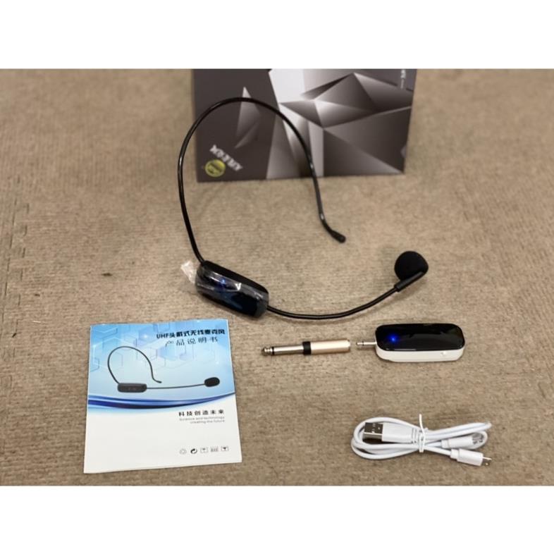 Micro không dây Audio-002 uhf cài đầu cho amply loa trợ giảng loa kéo