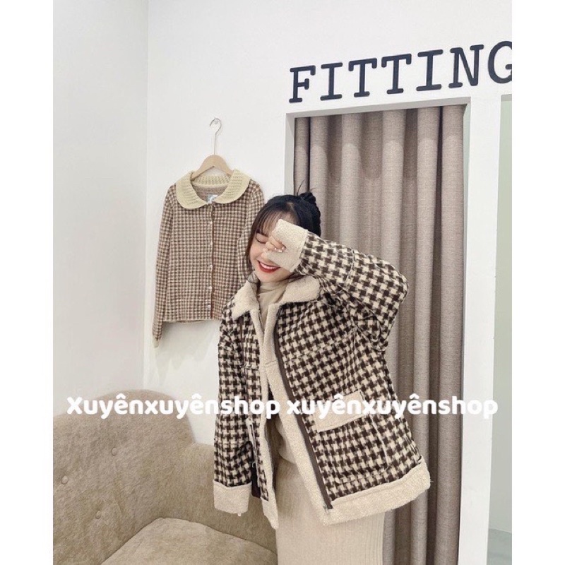 Áo khoác ziczac lót lông Mao Mao Boutique