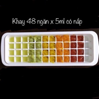 Khay trữ đồ ăn dặm 48 ngăn có nắp nhật bản