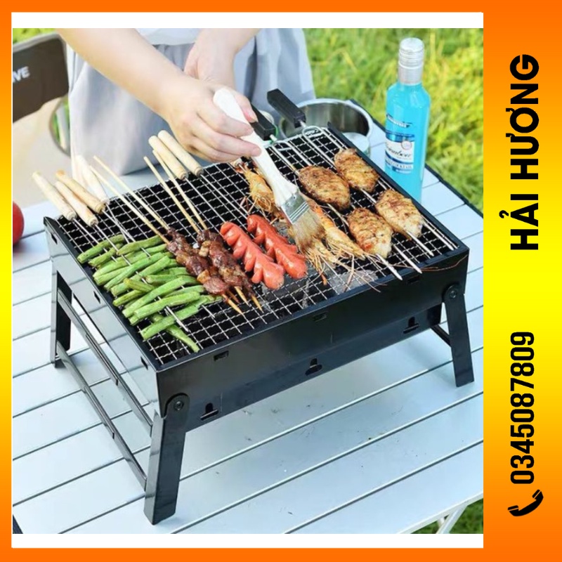 Bếp nướng than hoa BBQ tiện lợi dễ dang mang đi du lịch đa chức năng