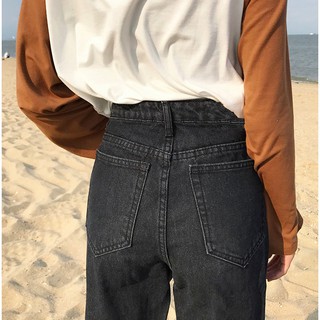 [ORDER] QUẦN JEANS SUÔNG DÁNG LỬNG CẮT ỐNG BASIC ULZZANG