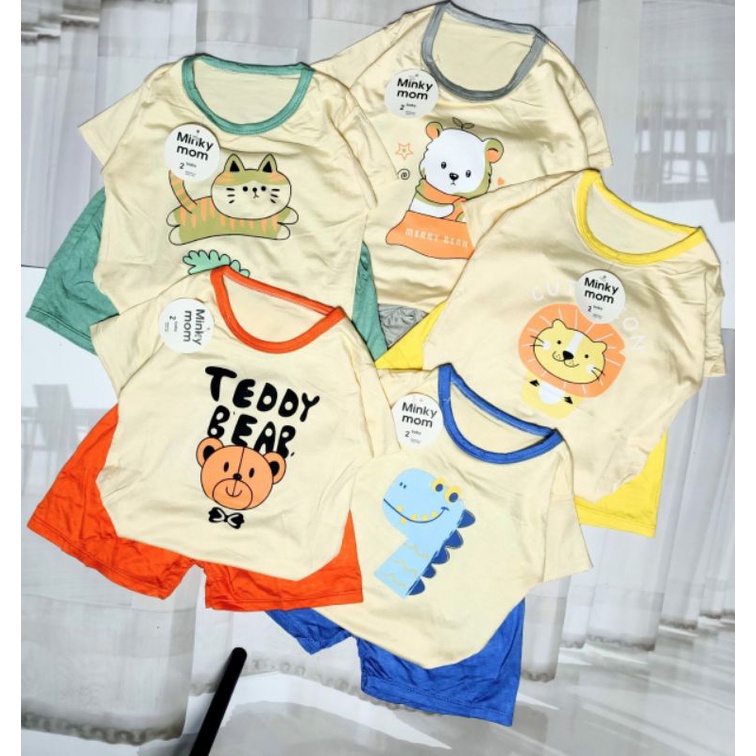 Combo 5 bộ cotton cao cấp cho bé từ 6-16kg