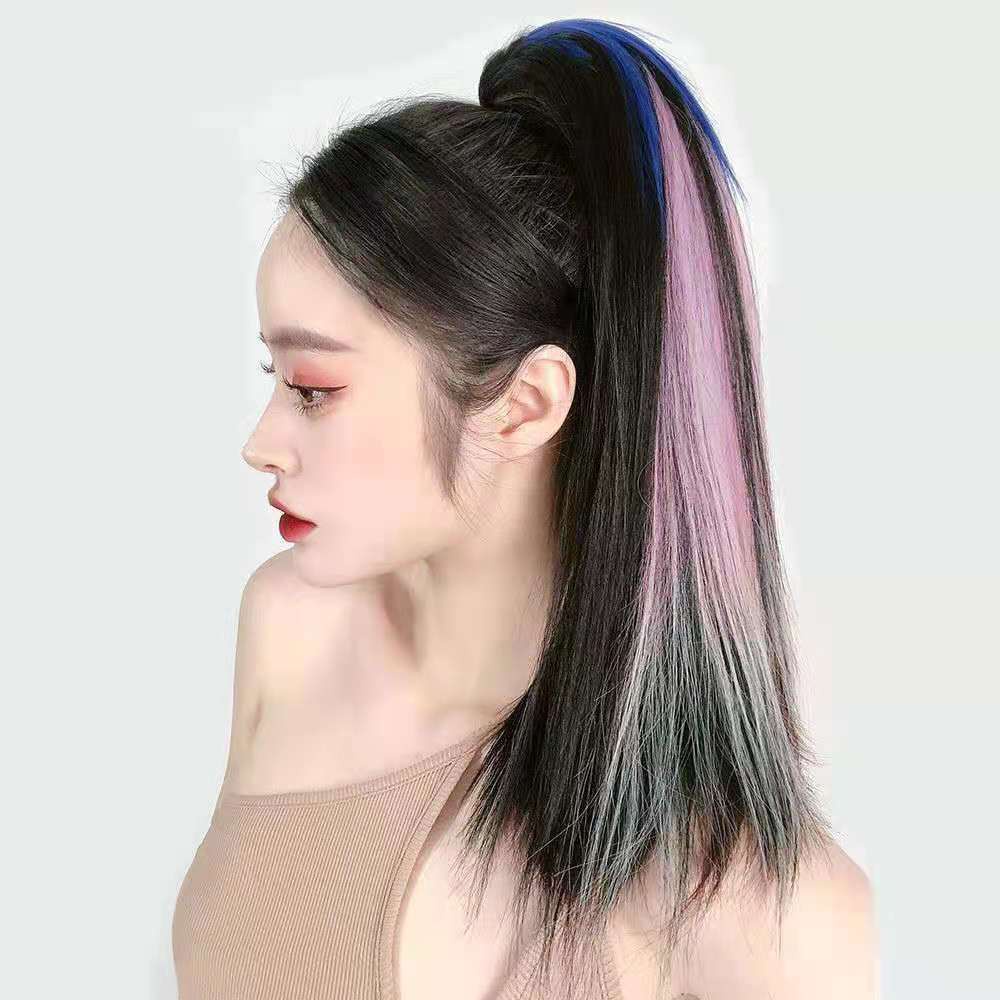 Tóc Giả Đuôi Ngựa Thẳng Dài Nhiều Màu Sắc Thời Trang Dành Cho Nữ