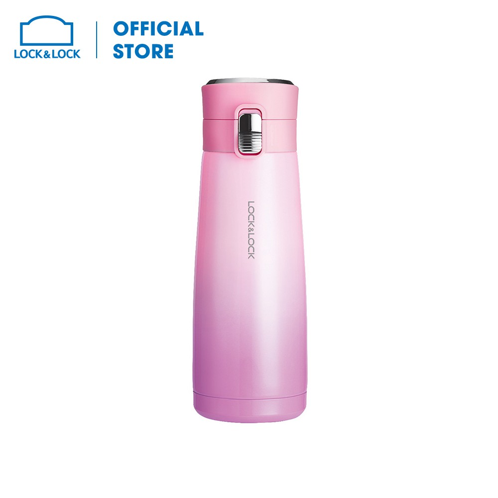 Bình giữ nhiệt Holiday Sunset I.d Tumbler 450ml nhãn hiệu Lock&Lock - Màu hồng LHC3234