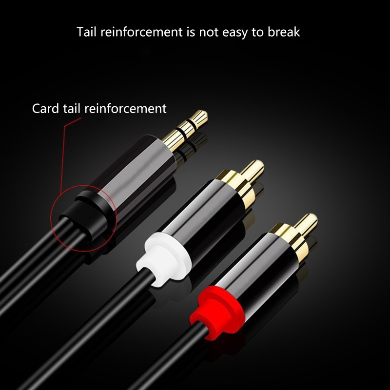 Cáp Chuyển Đổi 2RCA Sang 3.5mm AUX Cho TV PC DVD