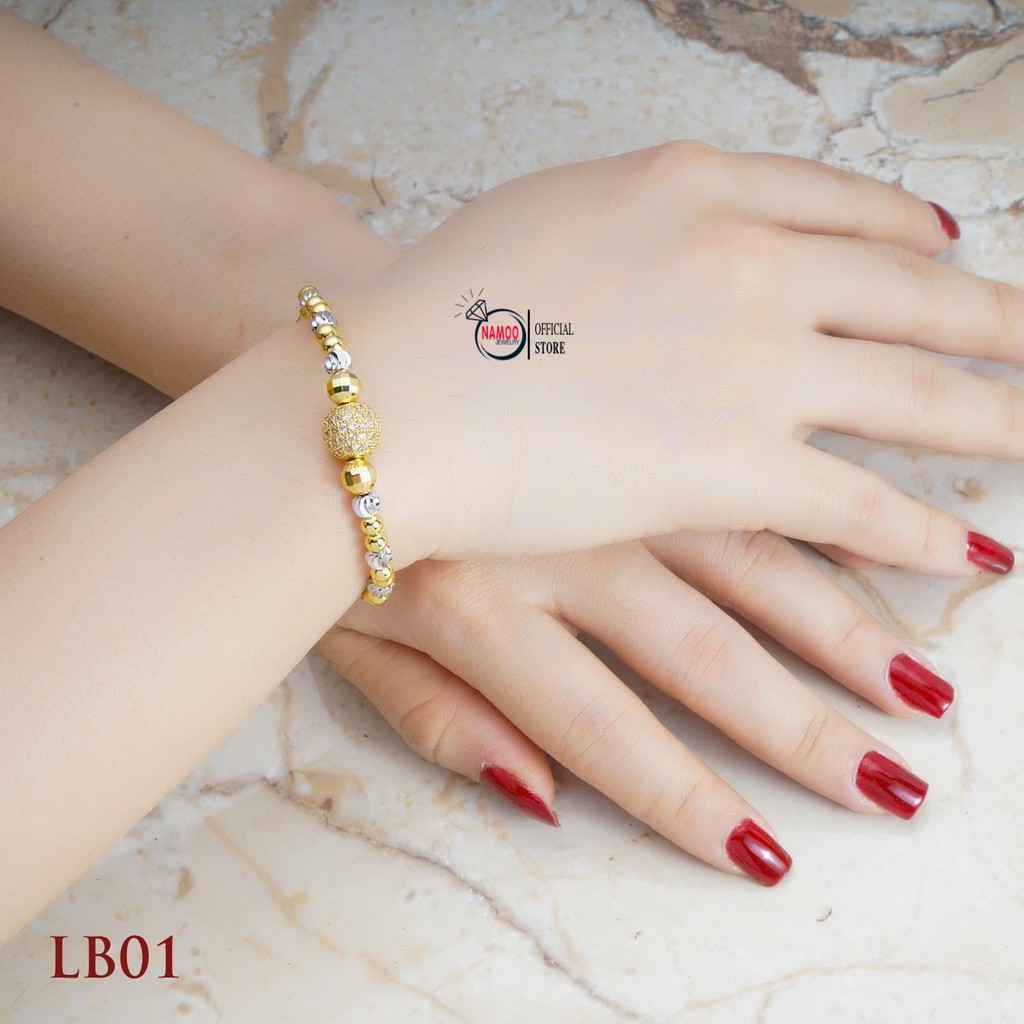 Vòng Tay Lắc Tay Bi 2 Màu L275 Namoo Jewelry Hàng Xi Kim Cao Cấp