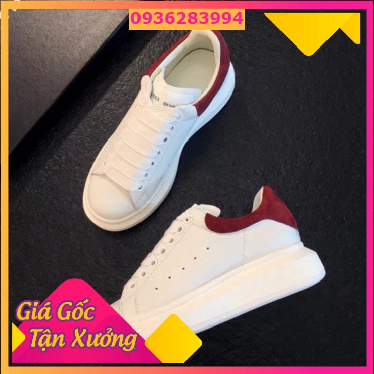 Giày Nam MC gót nỉ trắng đỏ ( lưu ý trắng gót đỏ )