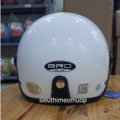 Mũ Bảo Hiểm Nửa Đầu có kính chính hãng - Kính dài che đến cằm