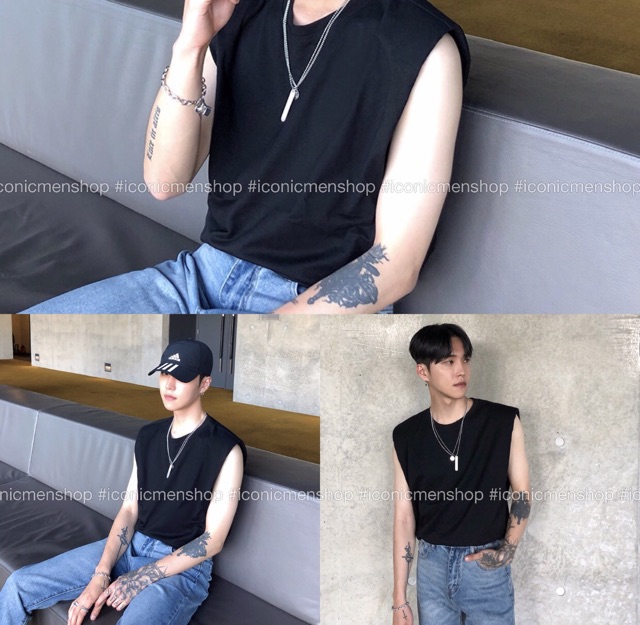 Tanktop nam fom vải cotton 4 chiều cao cấp