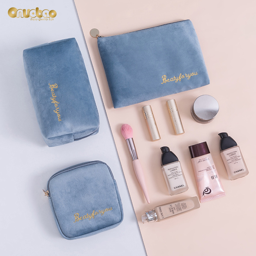 Set 4 túi đựng mỹ phẩm Onuobao chống thấm nước sức chứa lớn phong cách châu Âu cho nữ