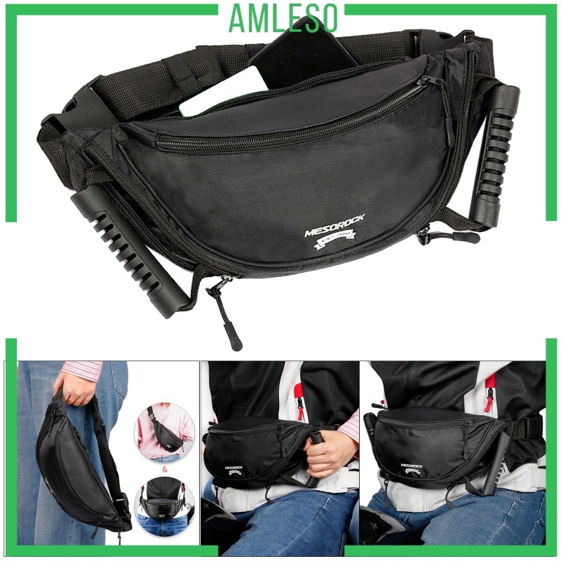 [AMLESO] Oxford Safety Belt Bag Adjustable Strap for Motorcycle Snowmobile Adults