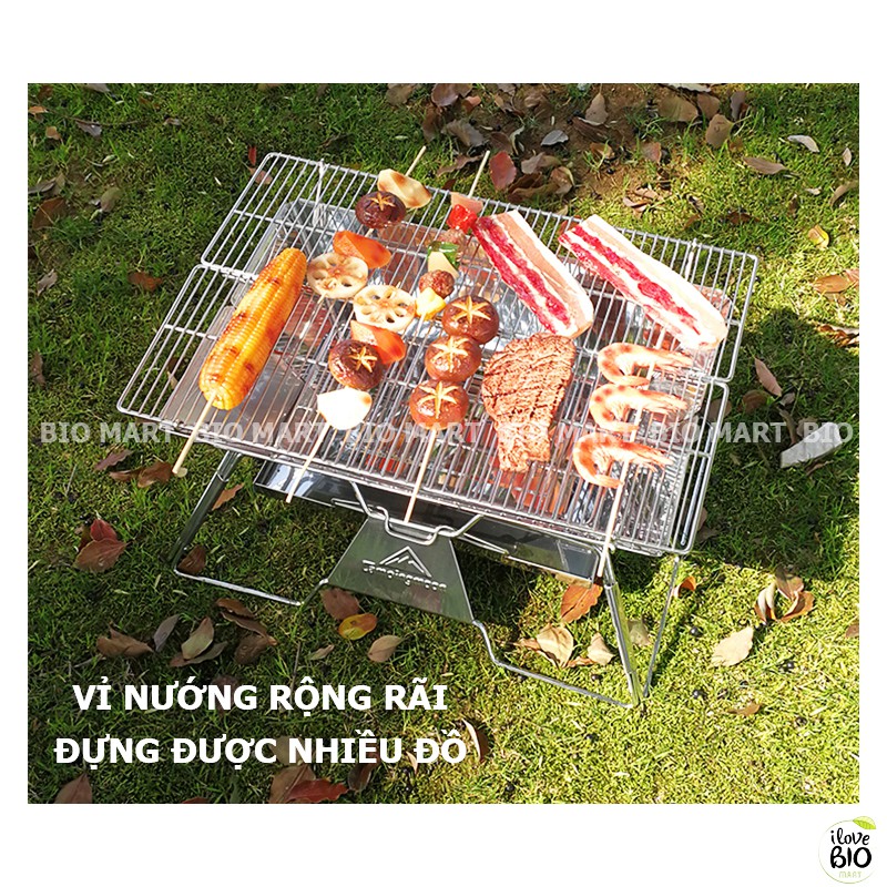 Bếp nướng than hoa BBQ không khói cao cấp MT3 – Bếp nướng gấp gọn du lịch, dã ngoại ngoài trời - BIO194